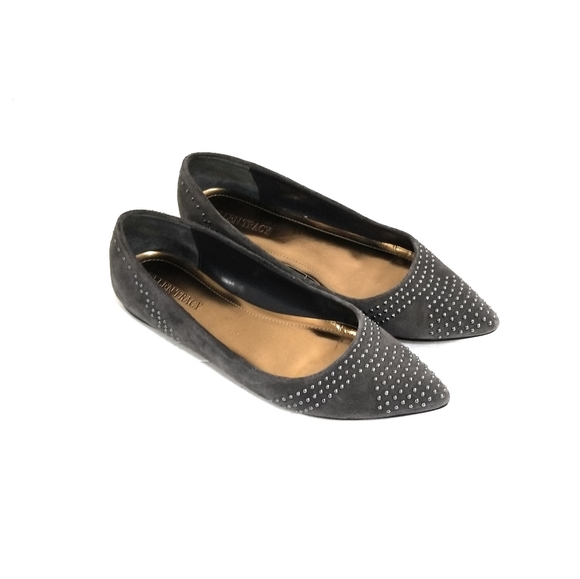 ELLEN TRACY Maddy Suede Studded Flats Size 8.5 - Picture 1 of 11